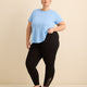 Black Fashion Legging with Crocheted Hem