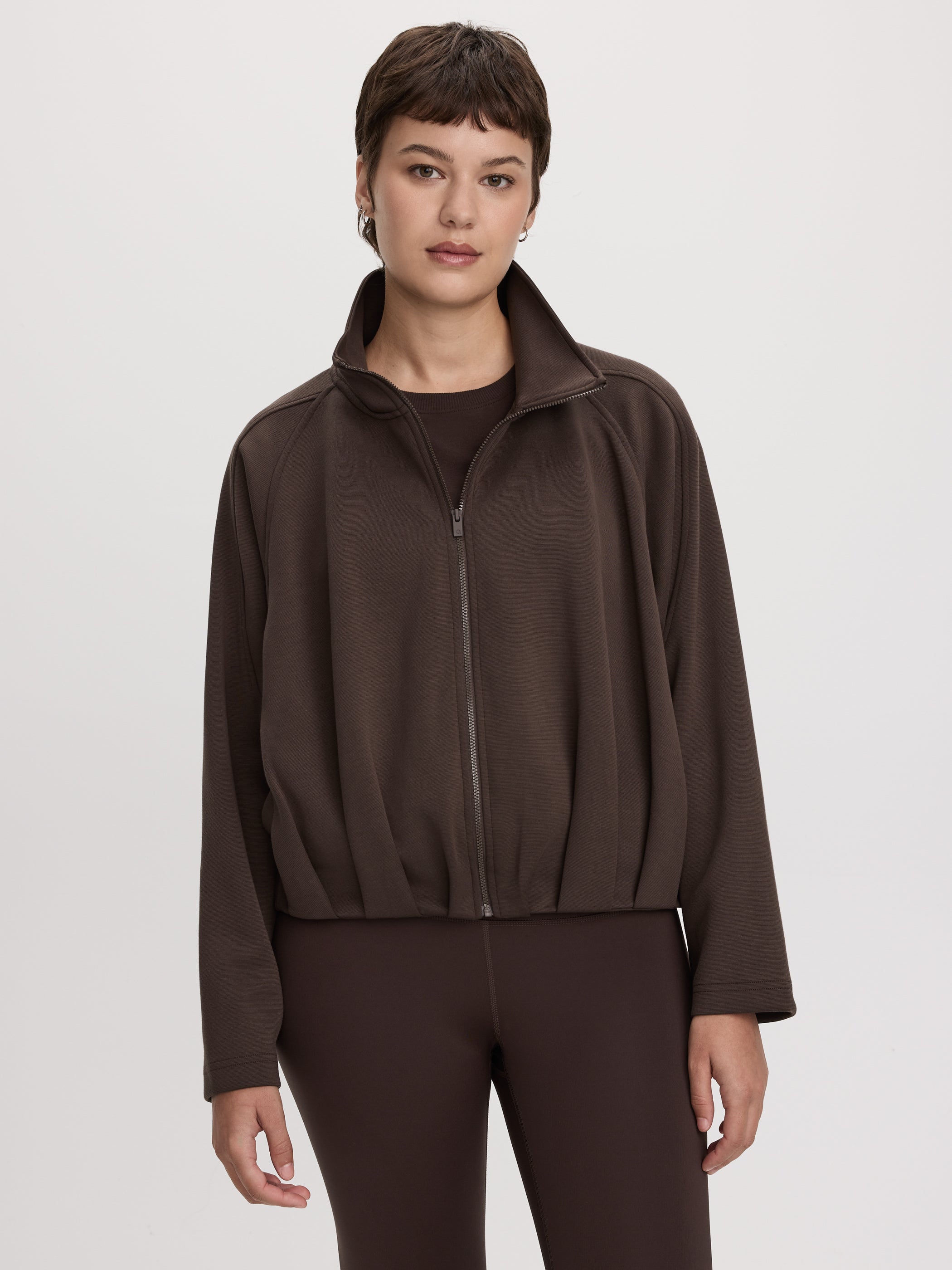 Short Bubble Hem Jacket - HYLUX Hyba