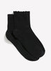 Chaussettes courtes texturées à rebord festonné
