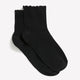 Textured Ankle Socks with Scalloped Edge
