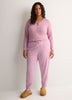 Pink Mini-Star Print Cotton Knit Jogger Pant - tiVOGLIO