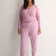 Pink Mini-Star Print Cotton Knit Jogger Pant - tiVOGLIO