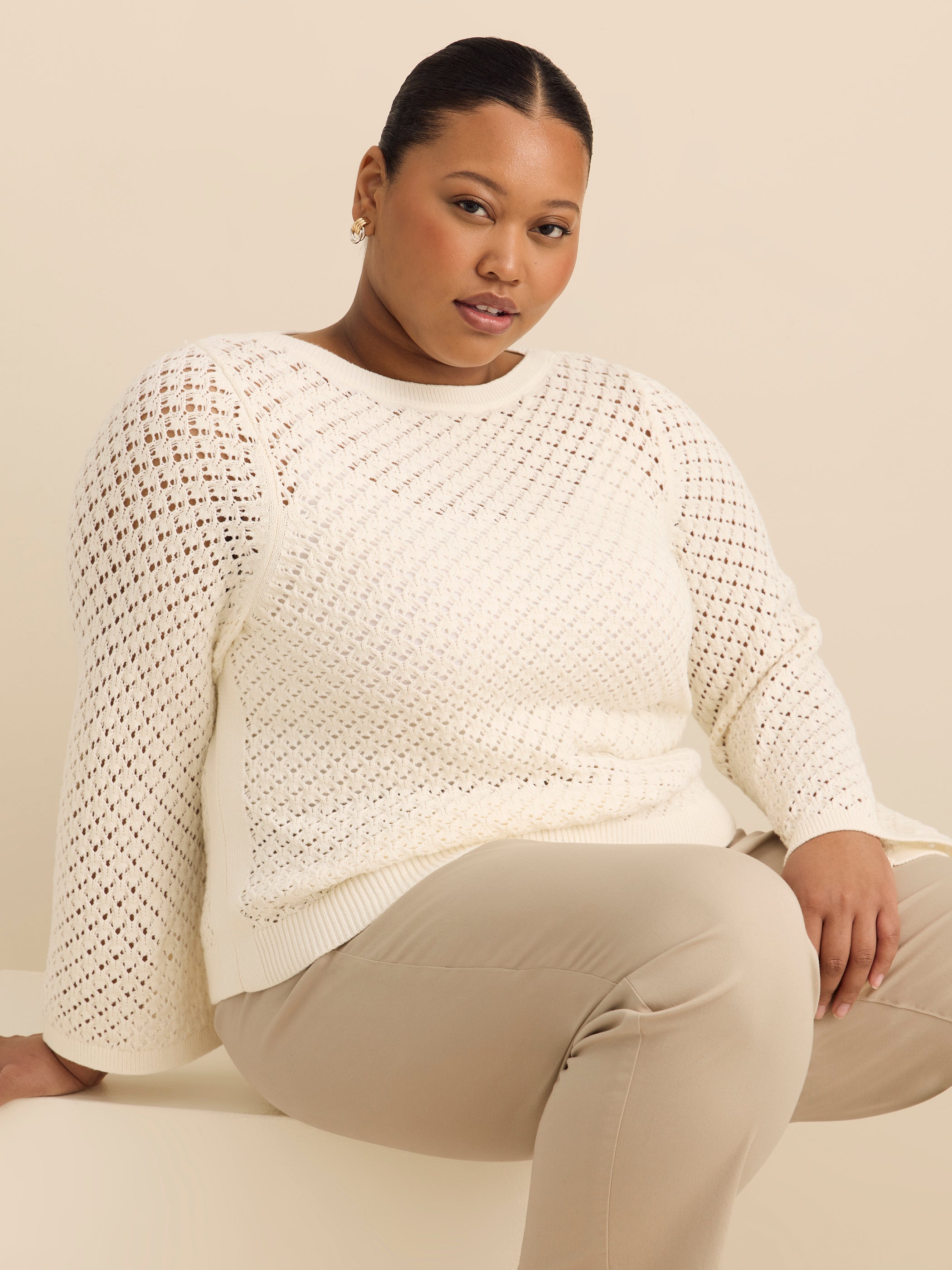 Pantalon chino uni à jambe fuselée