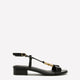 Extra Wide Width, Low Block-Heel Beaded Sandal