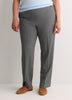 Petite, Heather Blue Straight-Leg Savvy II Pant