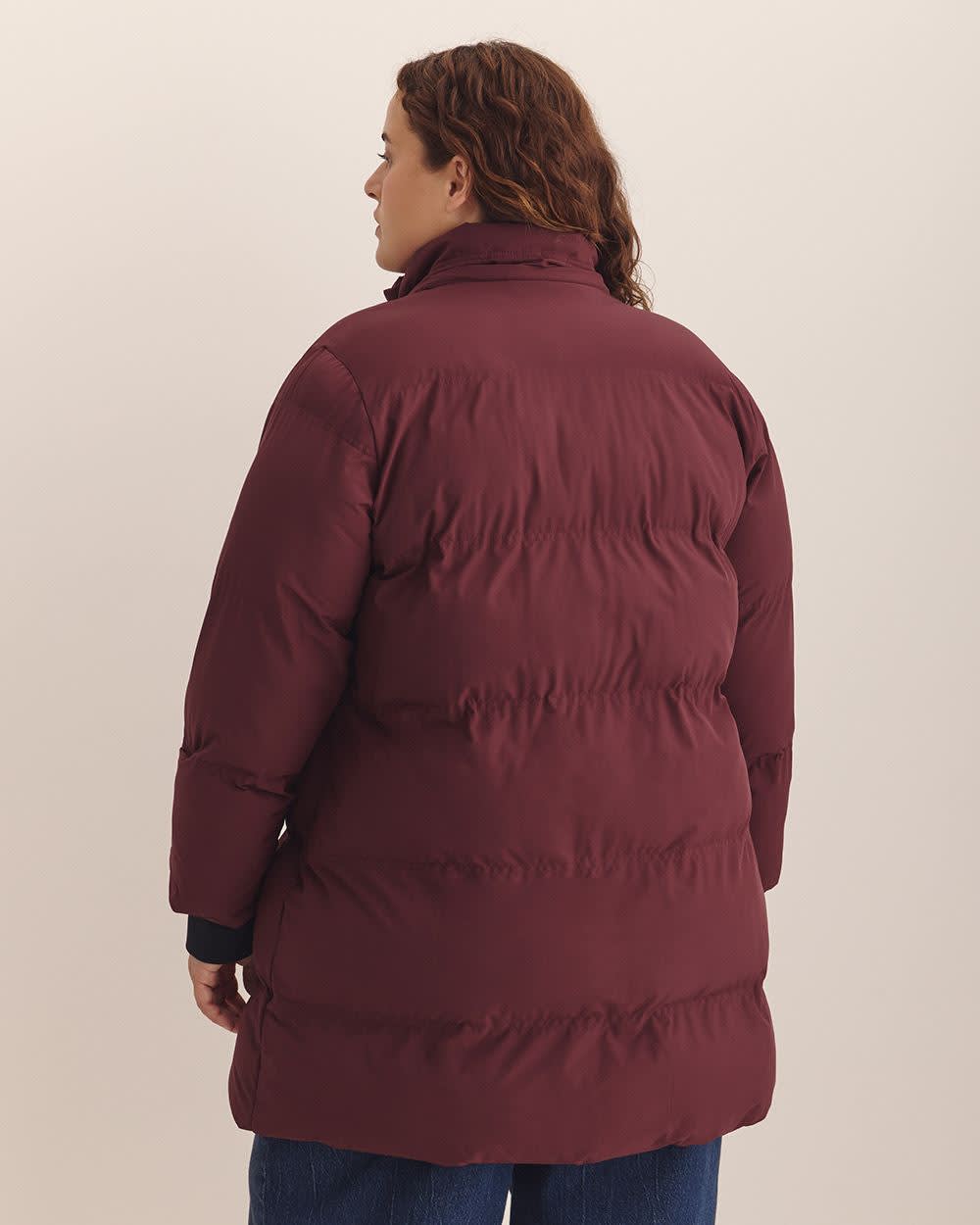 Penningtons Mid-Length Puffer Jacket – Bi-Stretch, Removable Hood