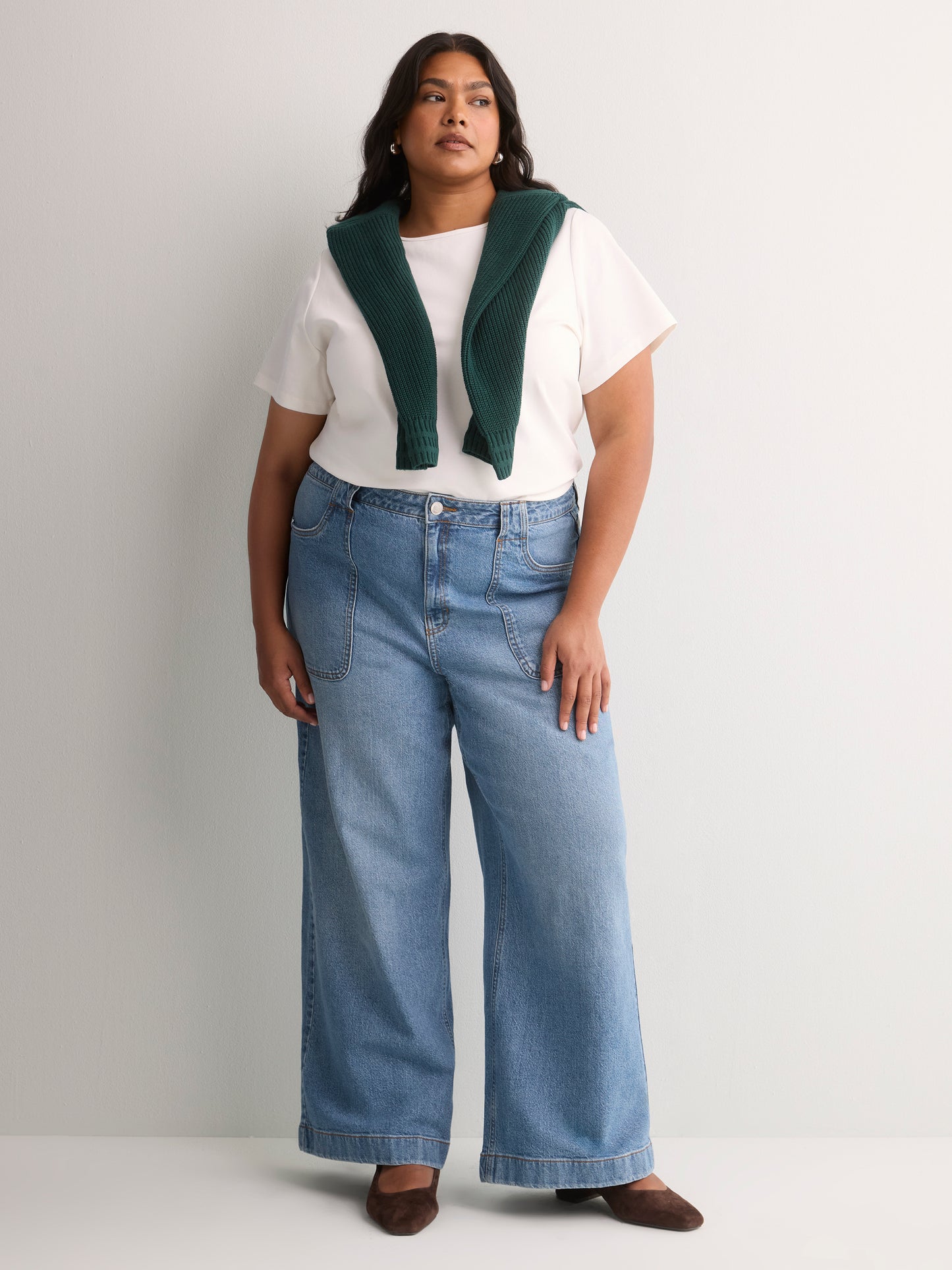 Wide-Leg High-Rise Classic Denim Pant - d/C Jeans