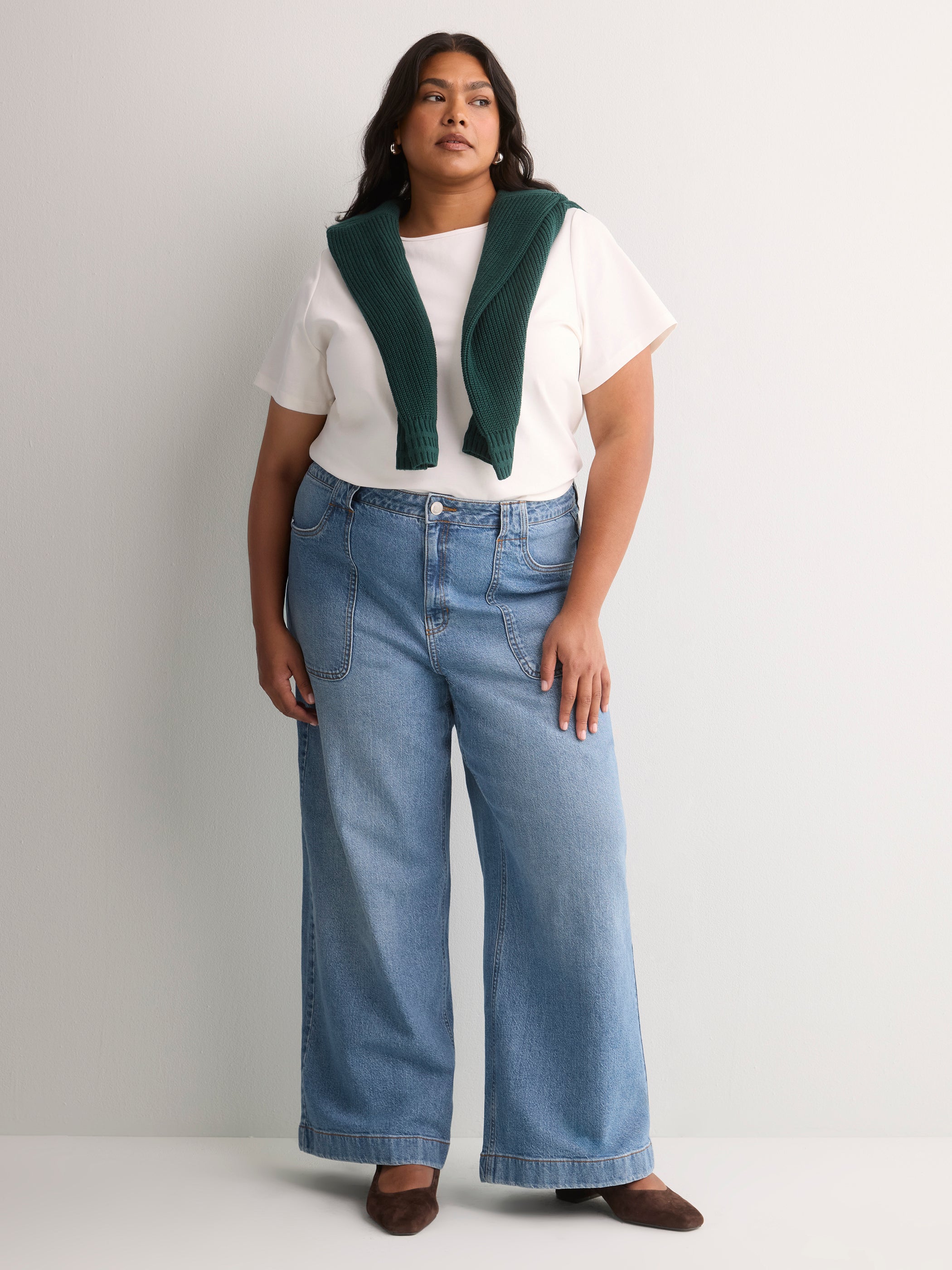 Wide-Leg High-Rise Classic Denim Pant - d/C Jeans