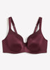 Underwire Burgundy Contour T-Shirt Bra with Lace - Déesse Collection