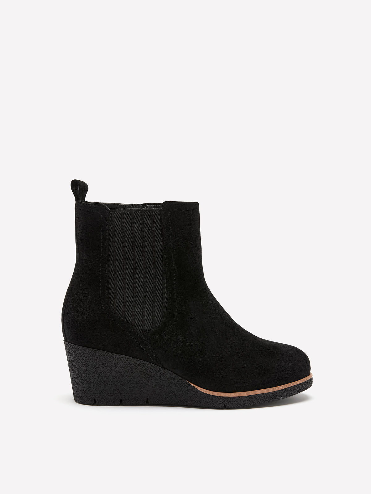 Extra Wide Width, Chelsea Microsuede Wedge Bootie