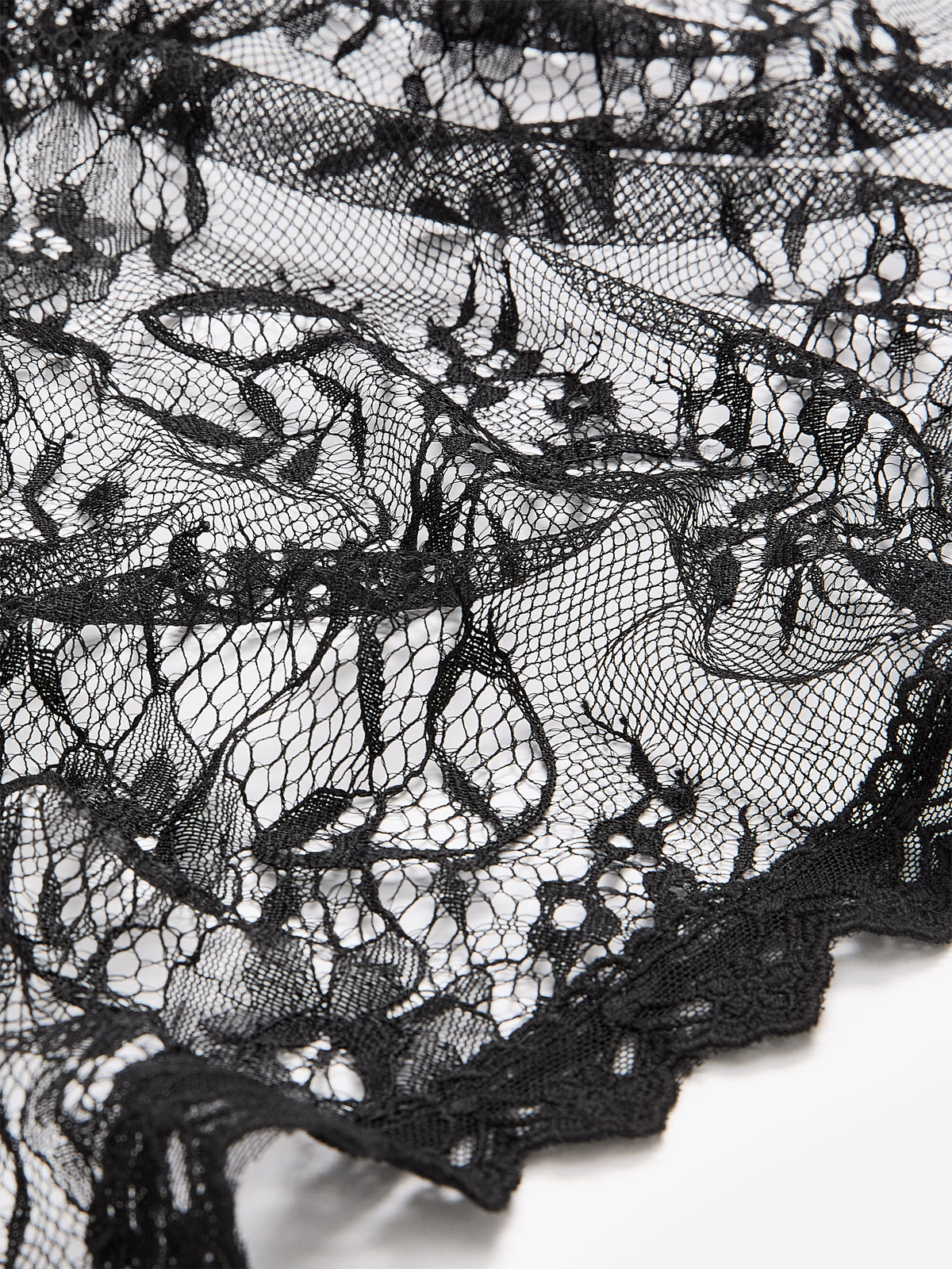 Black Triangle Lace Infinity Scarf
