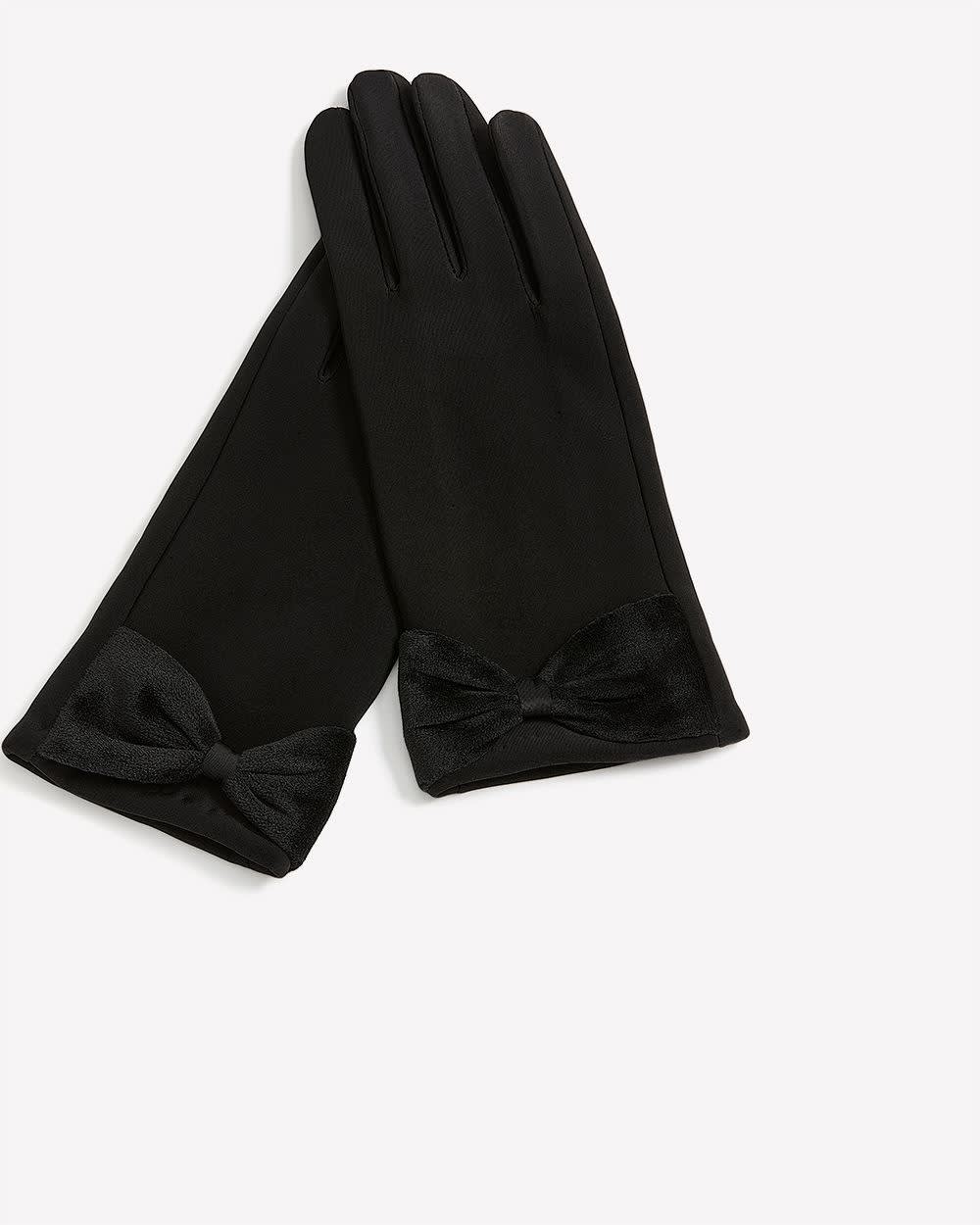 Gants habillés en tricot avec boucle au poignet