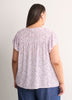 Floral A-Line Split-Neck Blouse