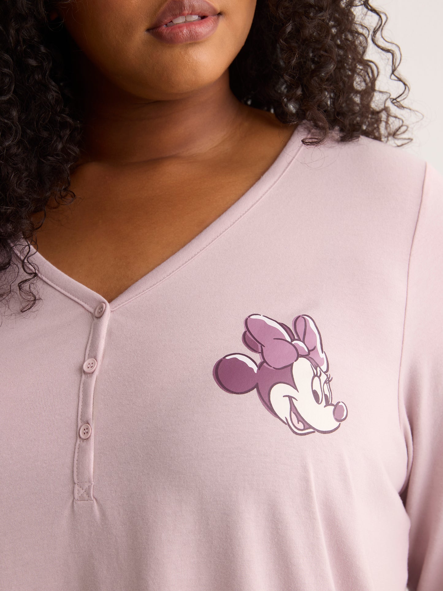 Minne Mouse Henley Pyjama Top - Disney