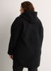 Long Hooded Mock-Neck Sherpa Jacket - Active Zone