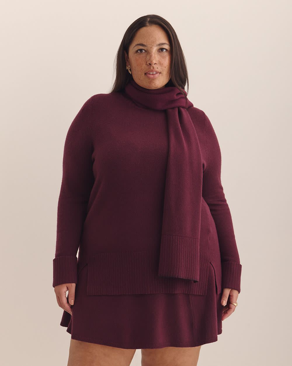 Pull avec foulard, tissu responsable - Addition Elle