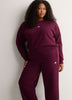 Burgundy Feel Cozy Open-Hem Pants with Small Logo - adidas