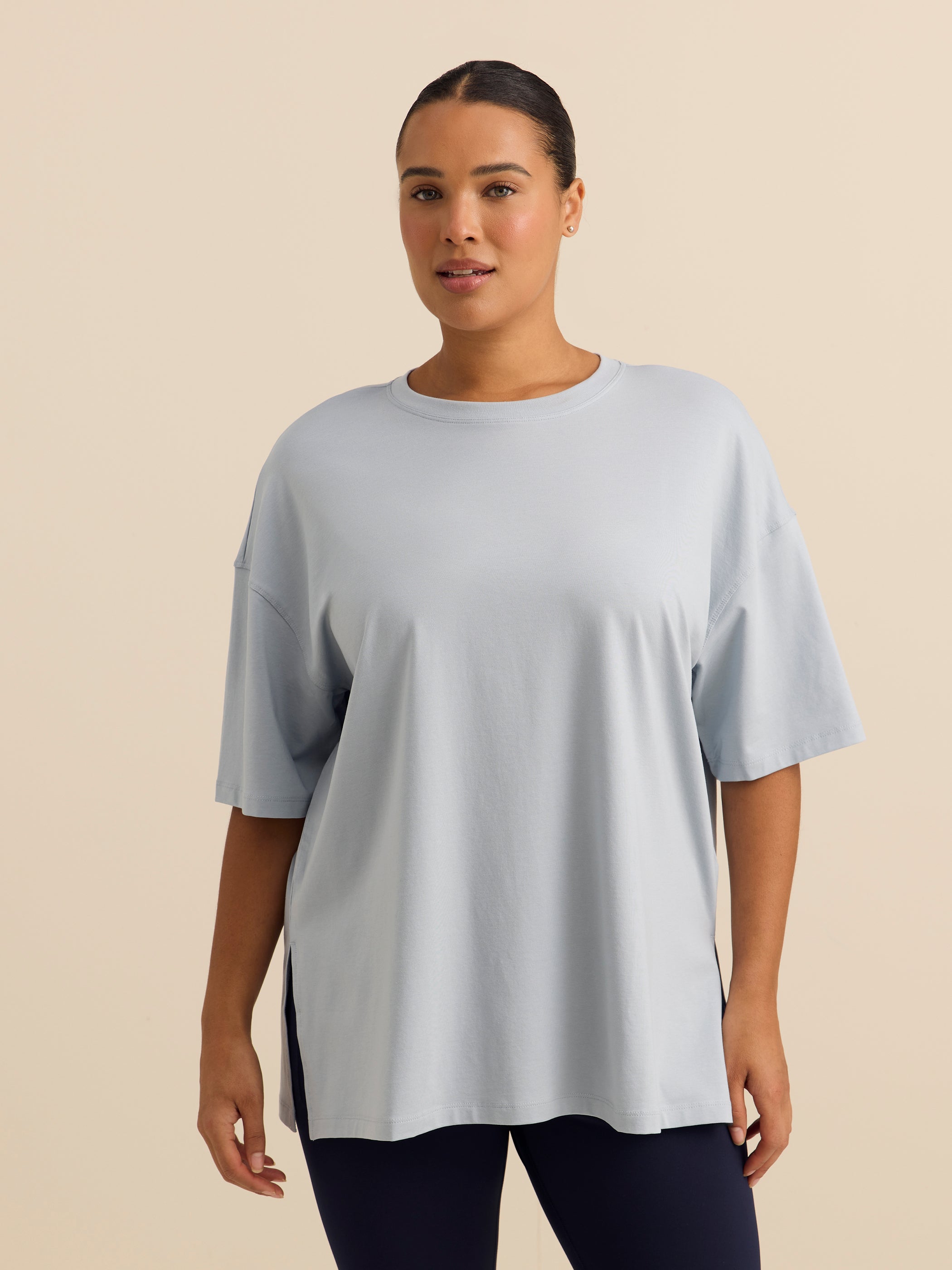 T-shirt Boyfriend à col rond