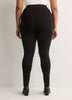 Responsible, Black Fashion Legging with Keyhole and Charm at Hem