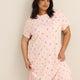 Pink Ice Cream-Print Long Short-Sleeve Sleepshirt - ti Voglio