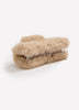 Large Beige Faux-Fur Hair Claw