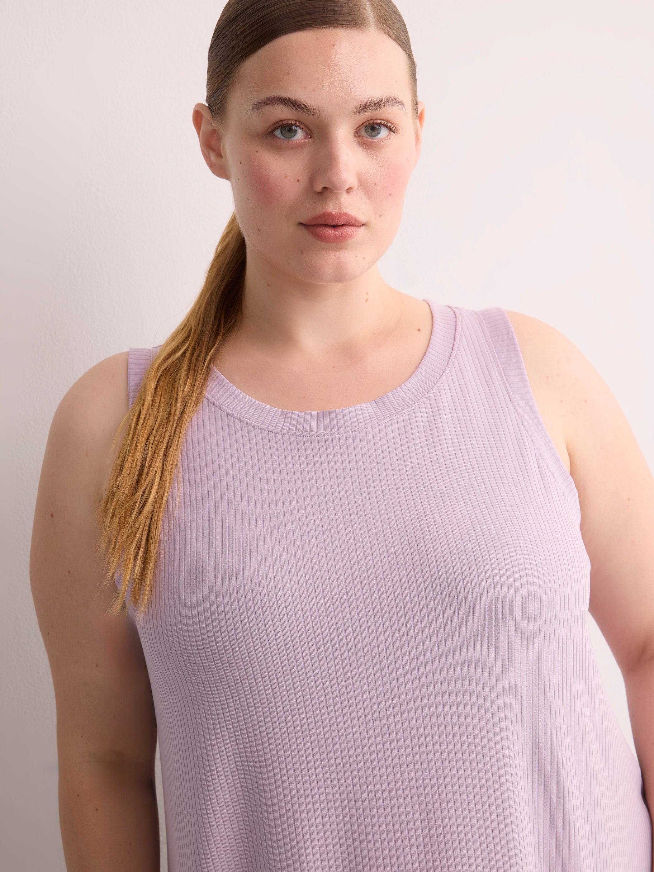 Sleeveless Long Rib Knit Sleepshirt - ti Voglio