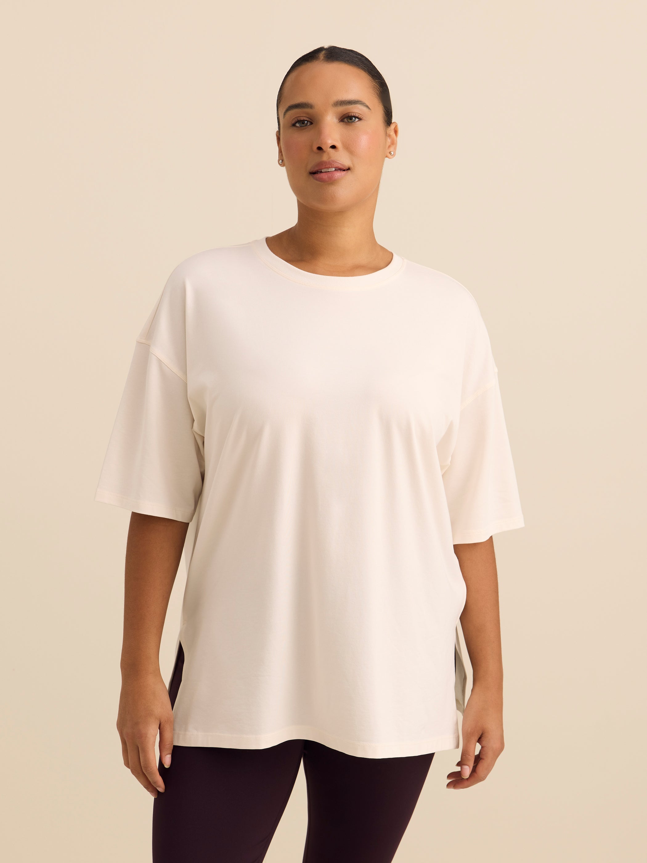 T-shirt Boyfriend à col rond