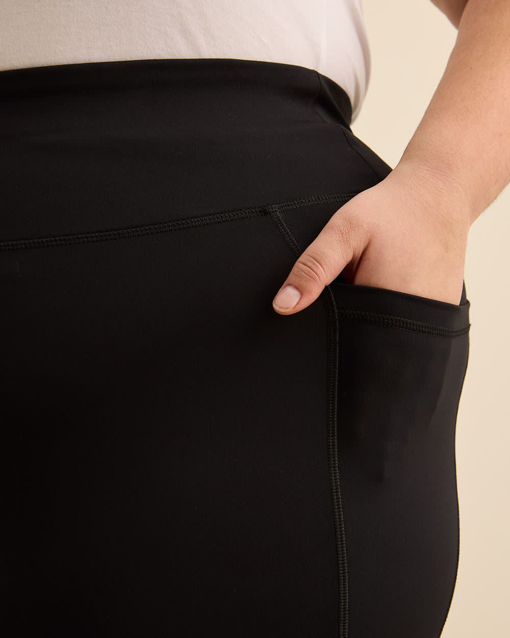 Pantalon de yoga noir, petite, tissu responsable - Active Zone