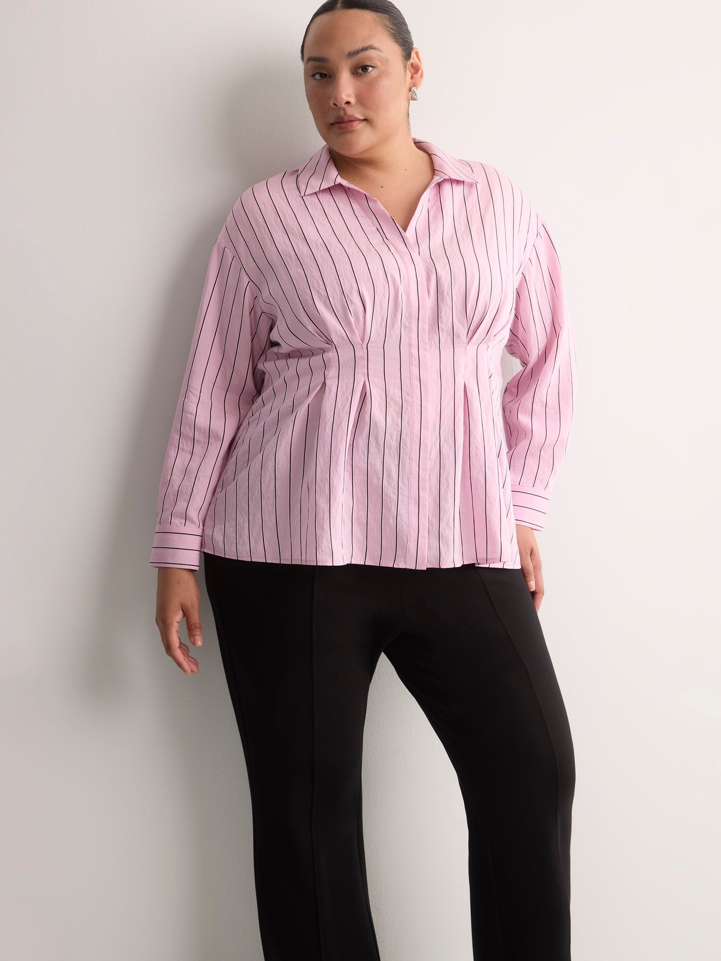 Black Pull-On Bootcut Knit Pant, Essential Pant