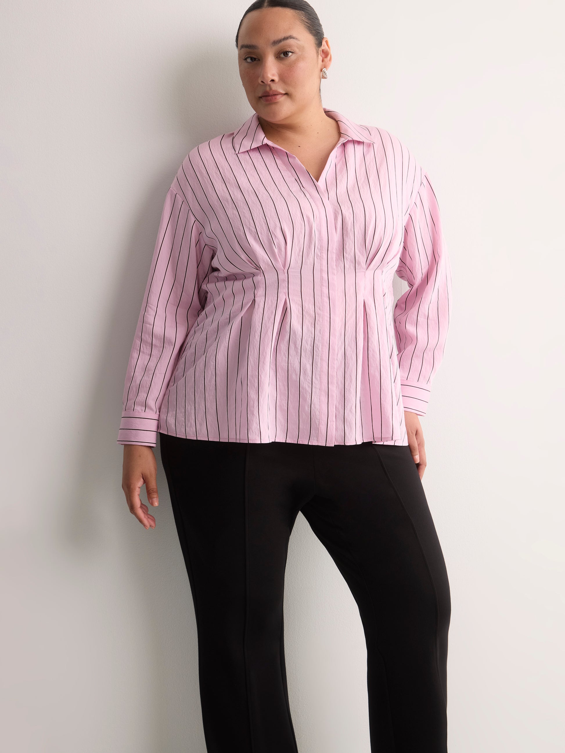 Black Pull-On Bootcut Knit Pant, Essential Pant