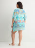 Printed Chiffon Caftan - Bleu by Rod Beattie