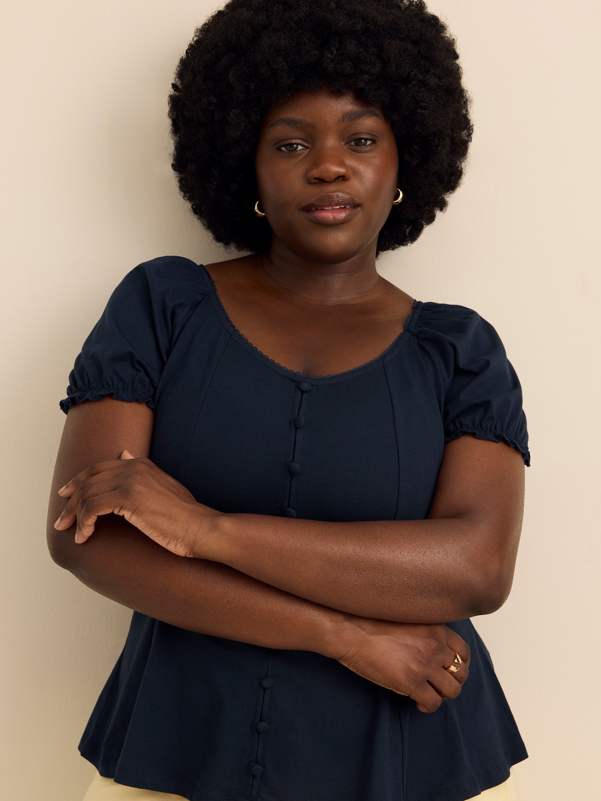 Haut évasée à manches bouffantes - Addition Elle