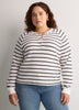 White and Navy Striped Henley Long-Sleeve Tee - Levi's