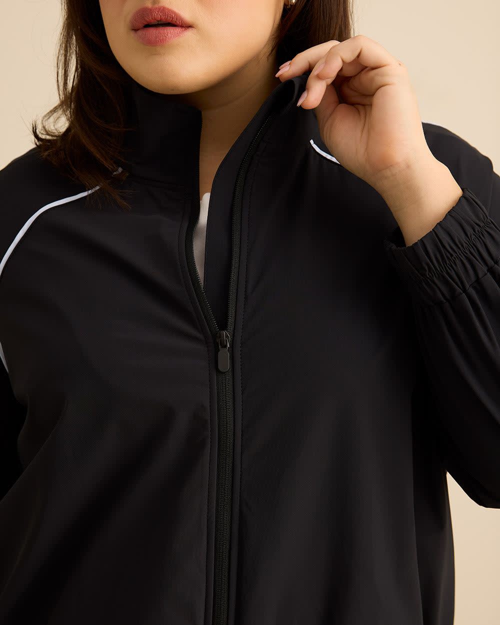 Knit Zip Front Track Jacket - Active Zone | Penningtons