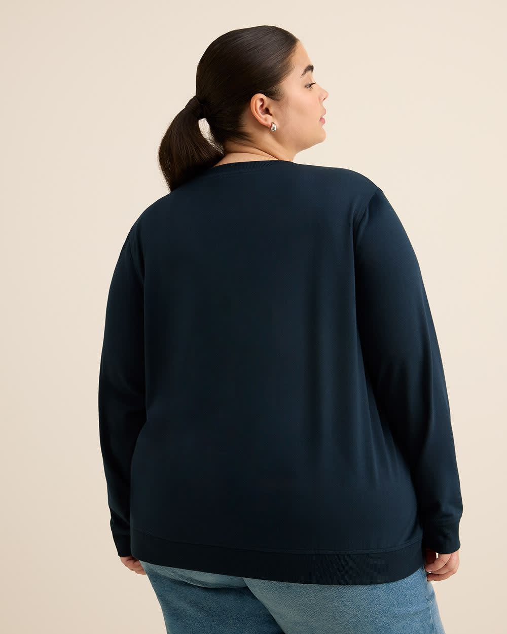 Boyfriend-Fit Crewneck Sweatshirt - PENN. Essentials