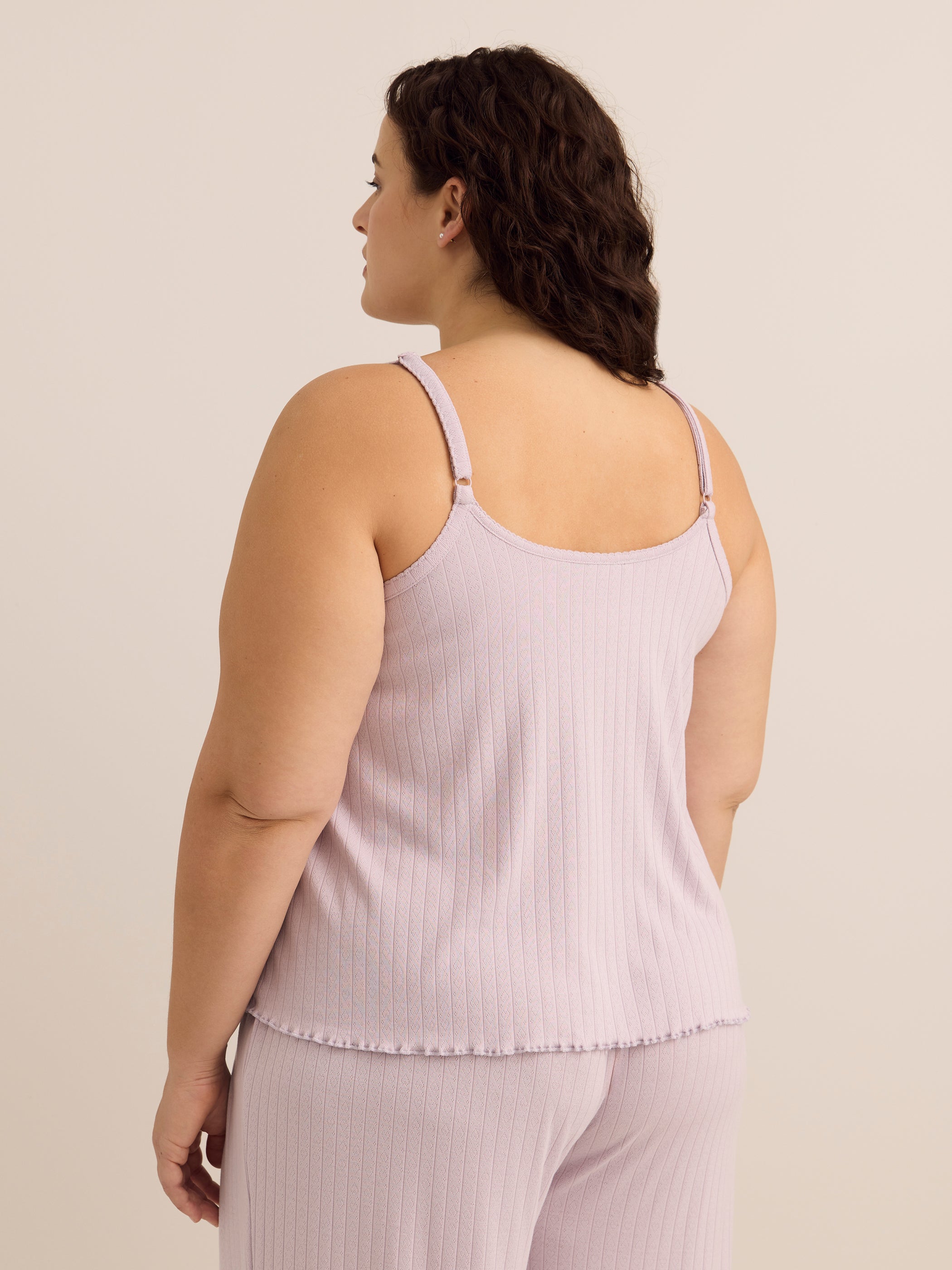 Lavender Pointelle Pyjama Tank Top - ti Voglio