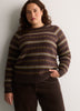Brown Fair Isle Crew-Neck Sweater
