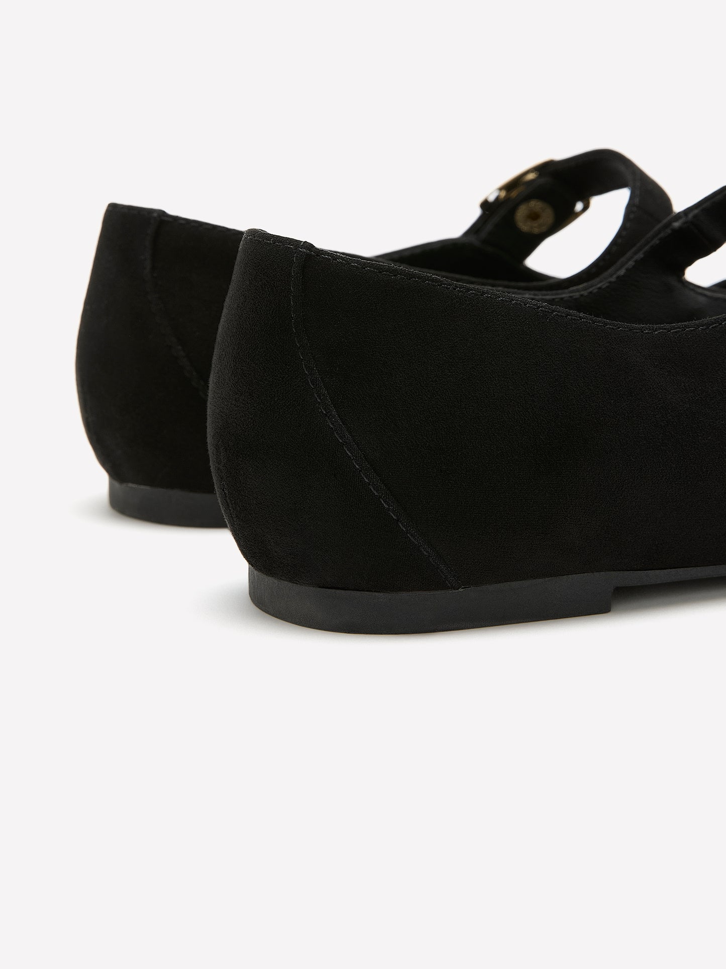Extra Wide Width, Faux Suede Ballerina Flats with Strap