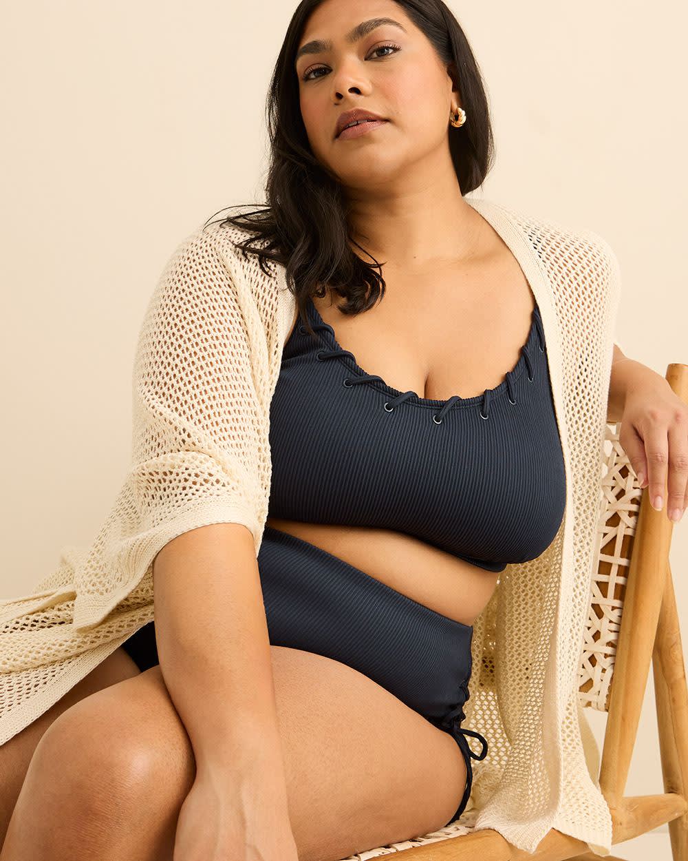 Open Stitch Knit Cape