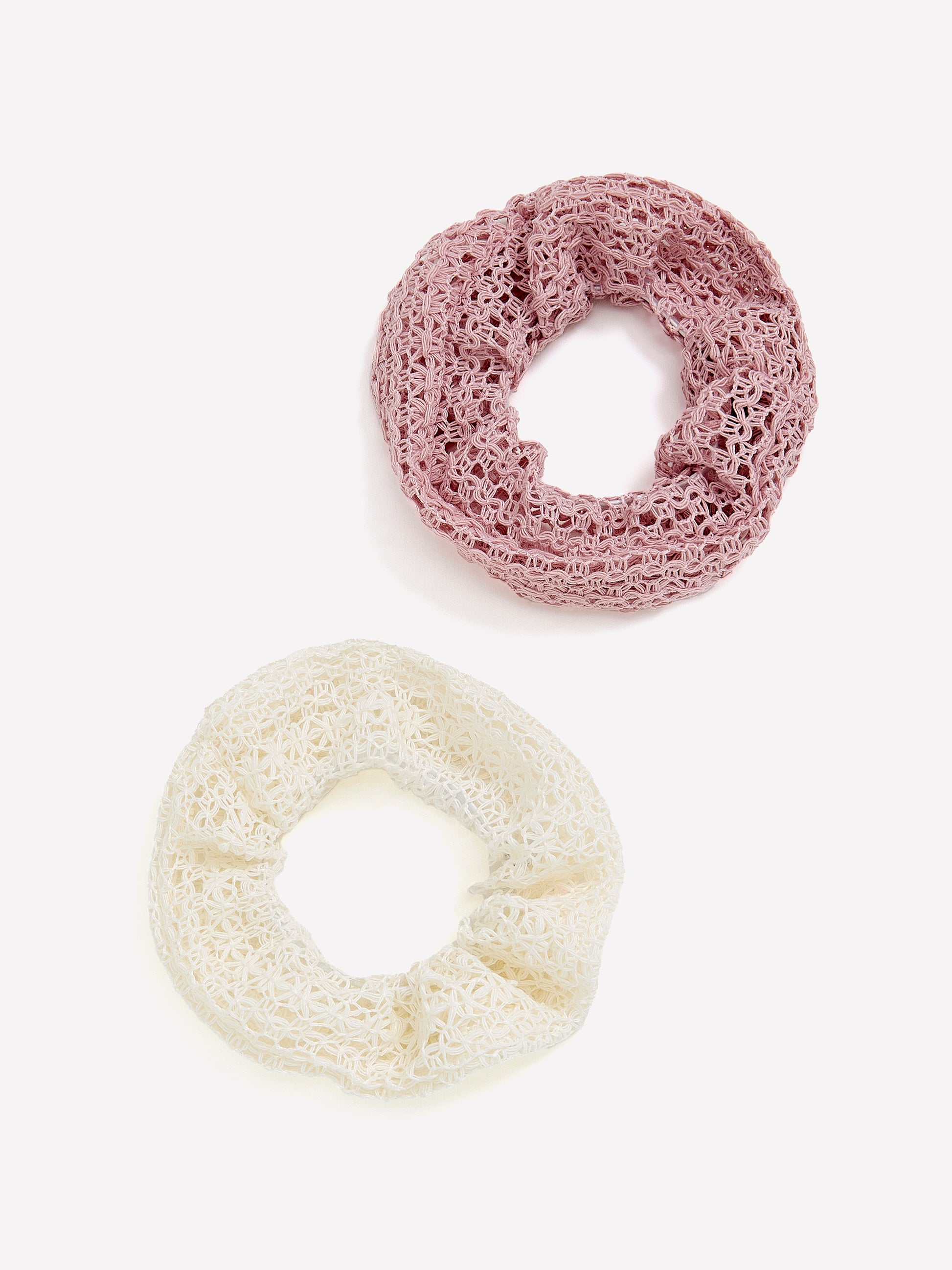 Crochet Hair Scrunchies, Set of 2