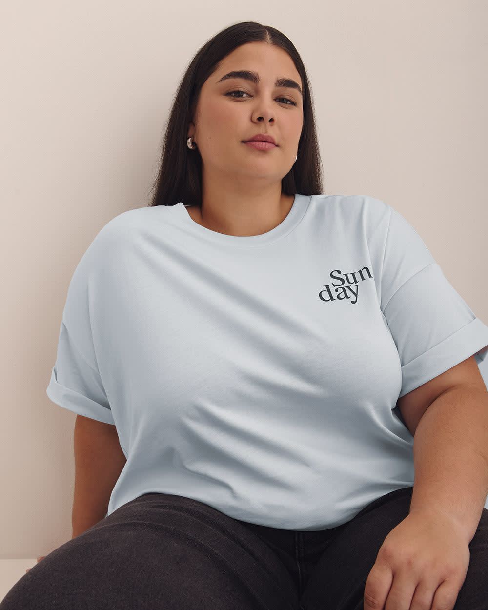 T-shirt col rond, coupe carrée - Essentiels PENN.