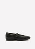 Wide Width, Jazmynn Iris Black Leather Flat Shoe - Clarks