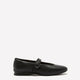 Wide Width, Jazmynn Iris Black Leather Flat Shoe - Clarks