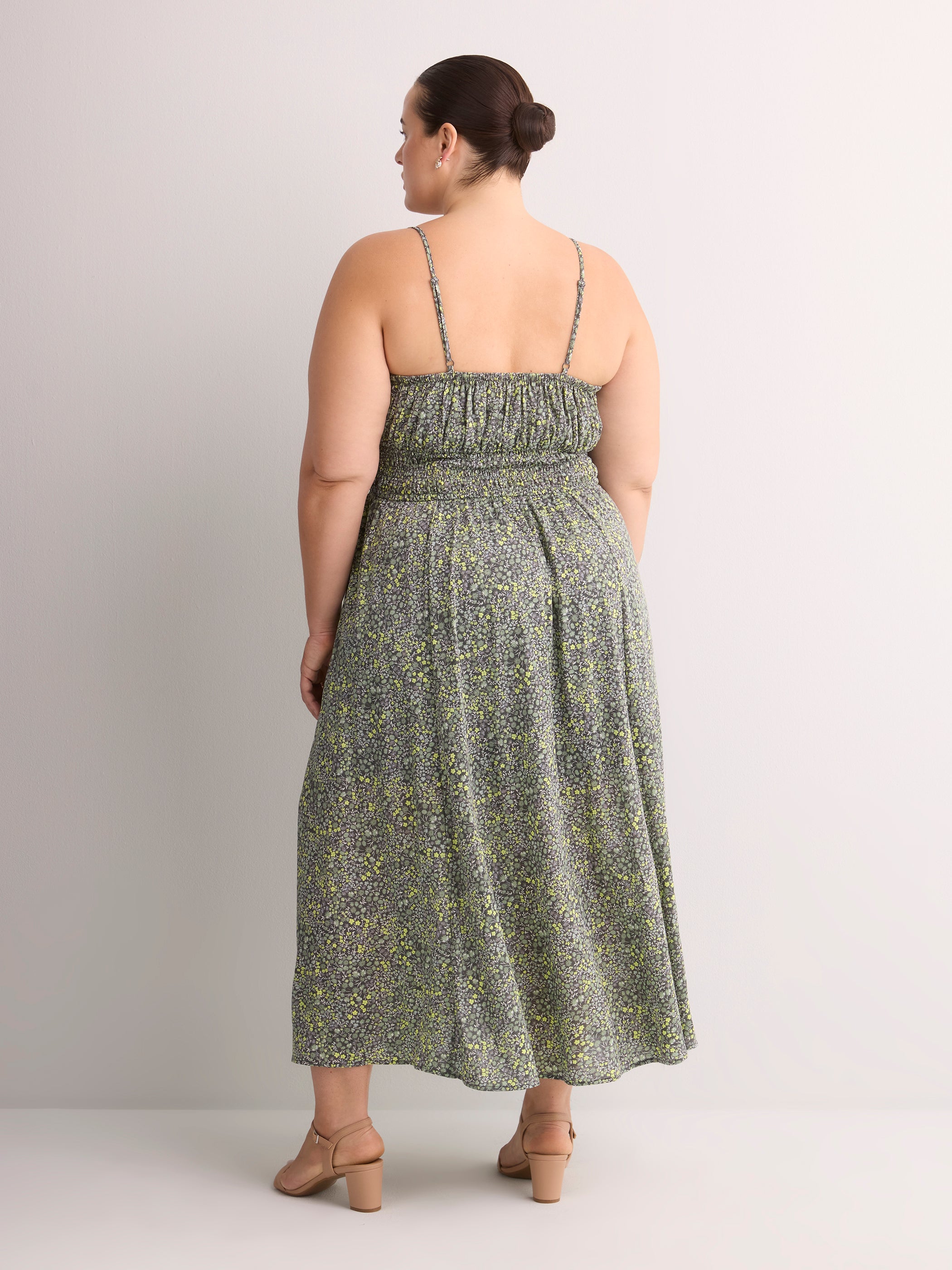 Sleeveless Smocked Waist Maxi Dress - Addition Elle