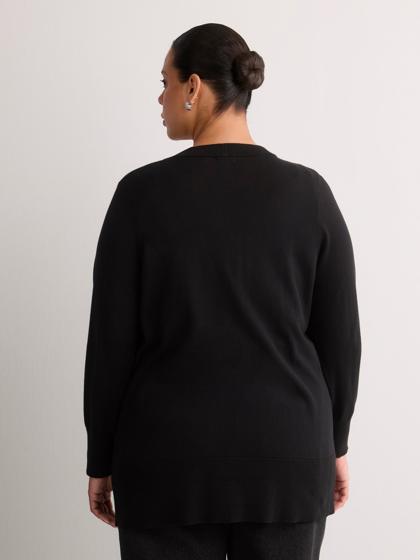 Responsible, Cotton-Blend Tunic Cardigan