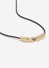 Short Corded Necklace with Golden Pendant