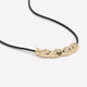 Short Corded Necklace with Golden Pendant