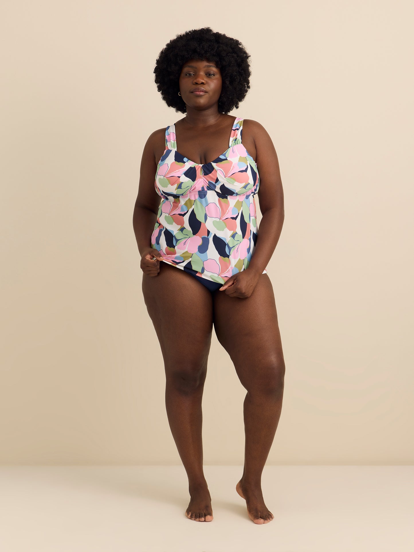 Haut tankini fleuri Rimini - Raisins Curve