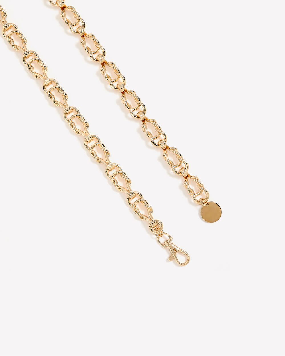 Golden Twist Link Chain Belt