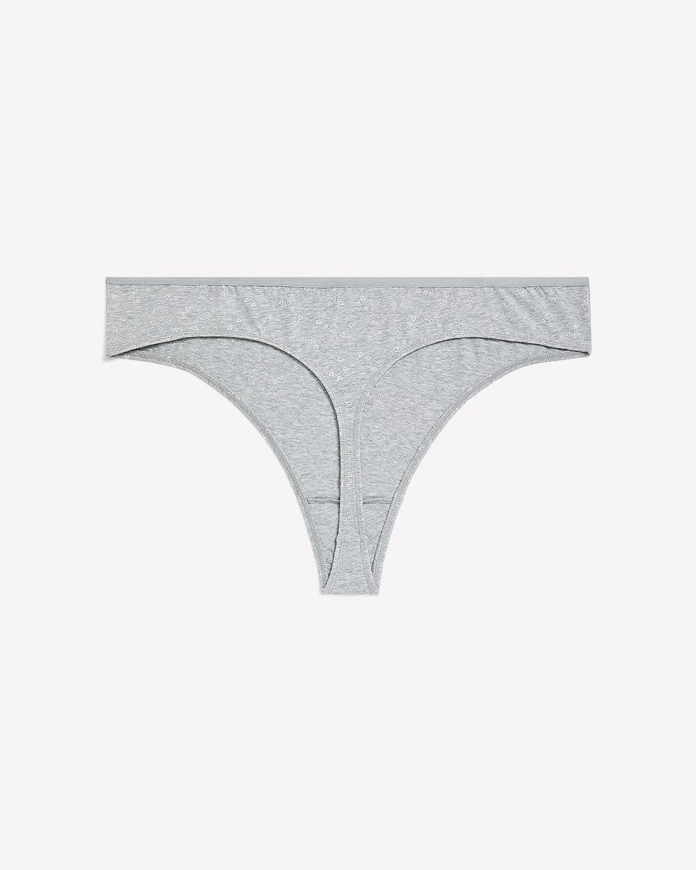 Culotte tanga en mélange de coton à imprimé de coeurs - ti Voglio